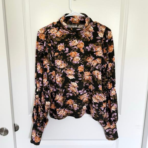 Floral High-Neck Blouse - Picture 2 of 6